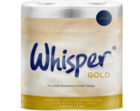Whisper Gold Toilet Roll 3 Ply x 40